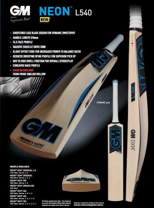 GM Neon L540 Cricket Bat image