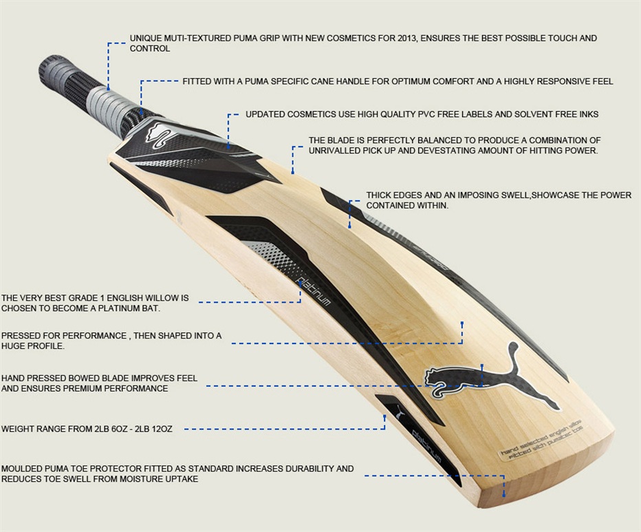 Puma Platinum Black Edition cricket bat
